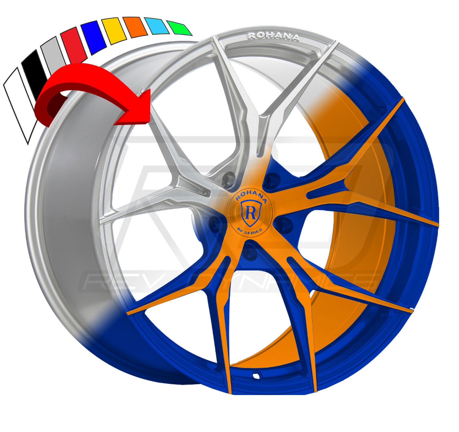 Rohana RFX5 Slingshot 20" (305 Rear) Wheel and Tire Package - Rev Dynamics