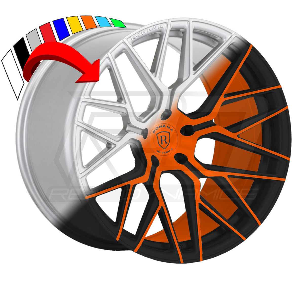 Rohana RFX10 Slingshot 20" Wheel and Tire Package - Rev Dynamics