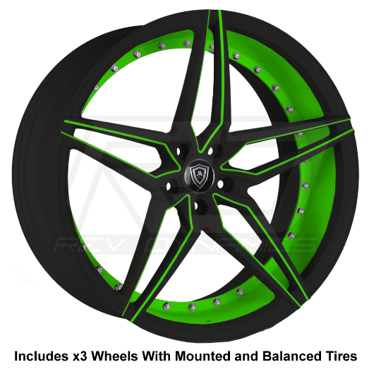 Marquee m3259 Slingshot 22" Wheel and Tire Package - Rev Dynamics