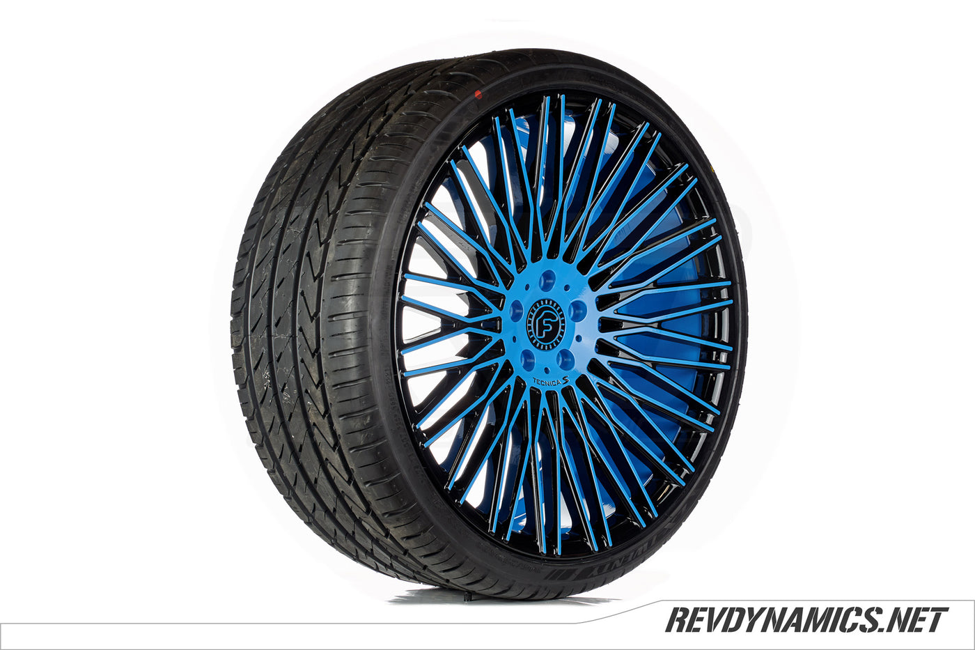 Forgiato Tecnica S3 22" Wheel in Miami Blue and Black Two tone