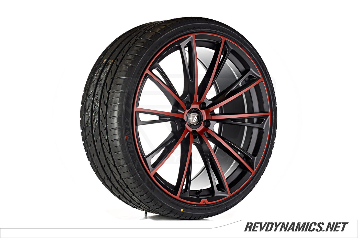 Asanti ABL-30 20" Wheel Powdercoated in Sunset Red and Black