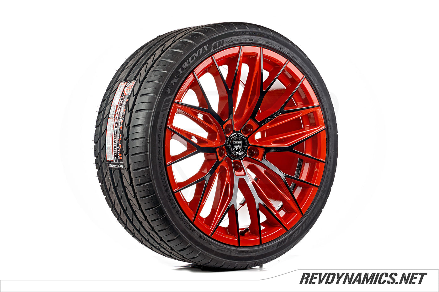 Lexani Aries 20" Rim Powdercoated Indy Red and Black Polaris Slingshot colors 