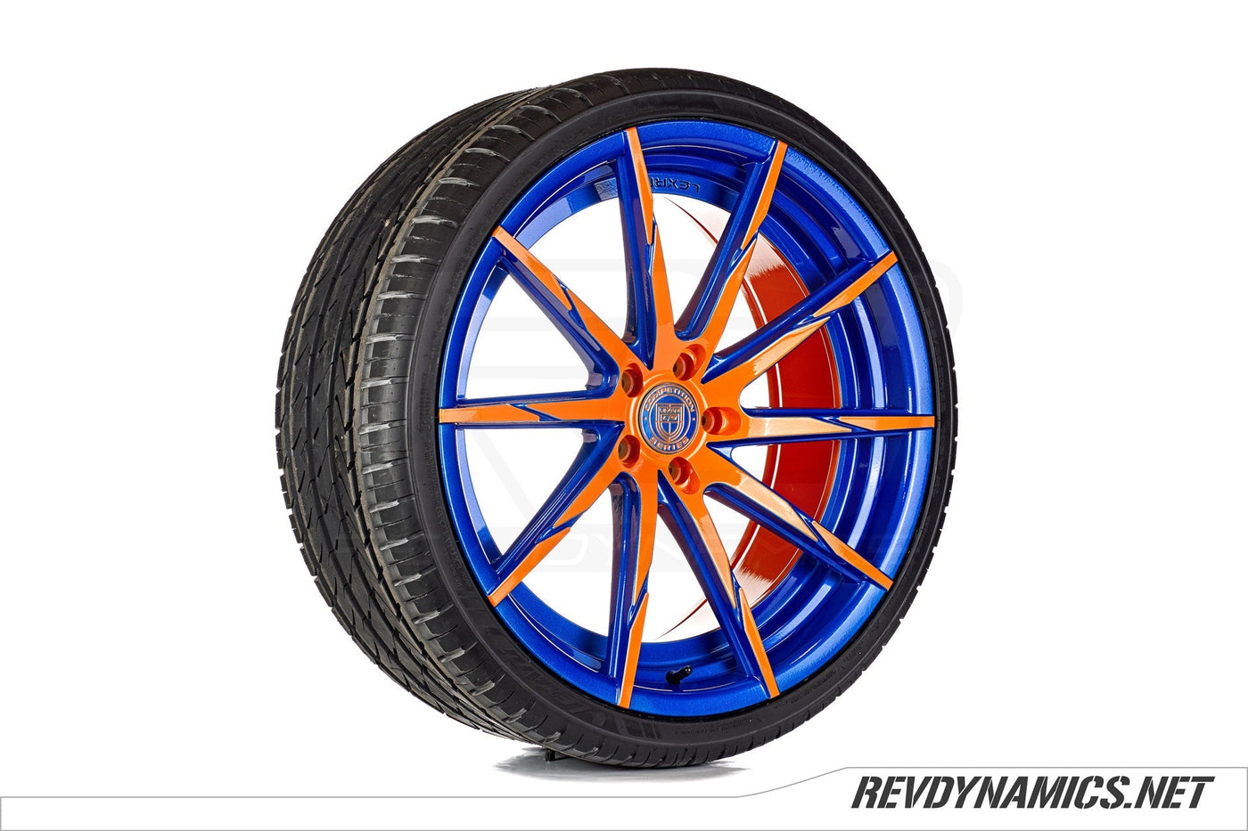 Lexani CSS-15 Custom Finished | Sunrise Orange and Stealth Blue