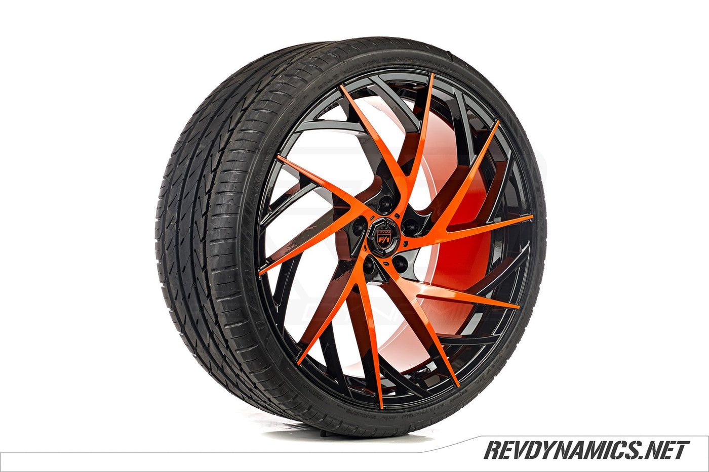 Lexani Mugello Custom Finished | Amplify Orange and Black - Corvette C8 Wheels