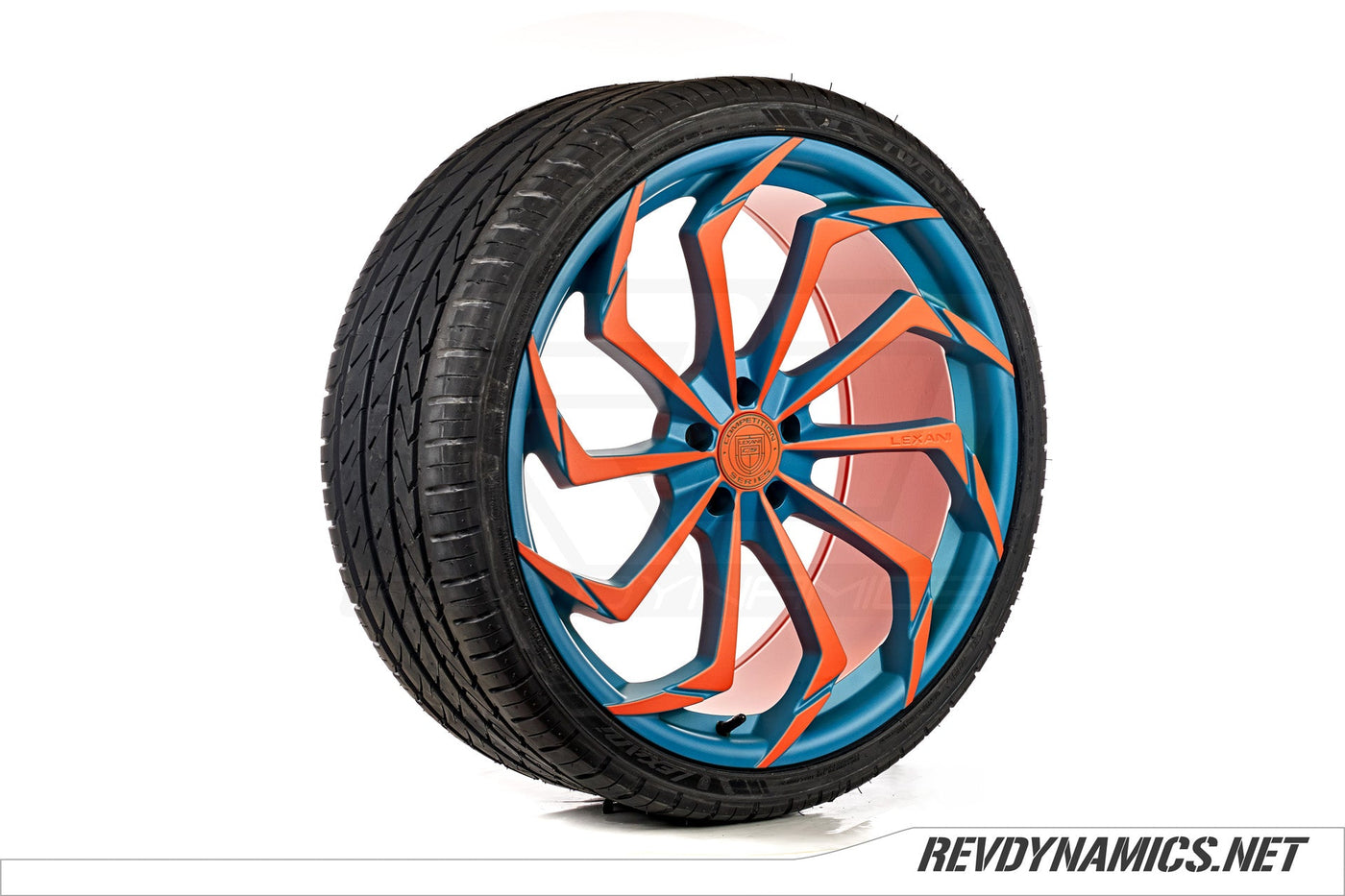 Lexani Static Custom Finished | Pacific Teal Fade and Orange Madness