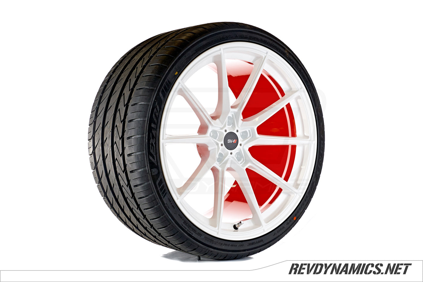 Savini SV-F1 20" Rim Powdercoated Indy Red and White Polaris Slingshot colors 