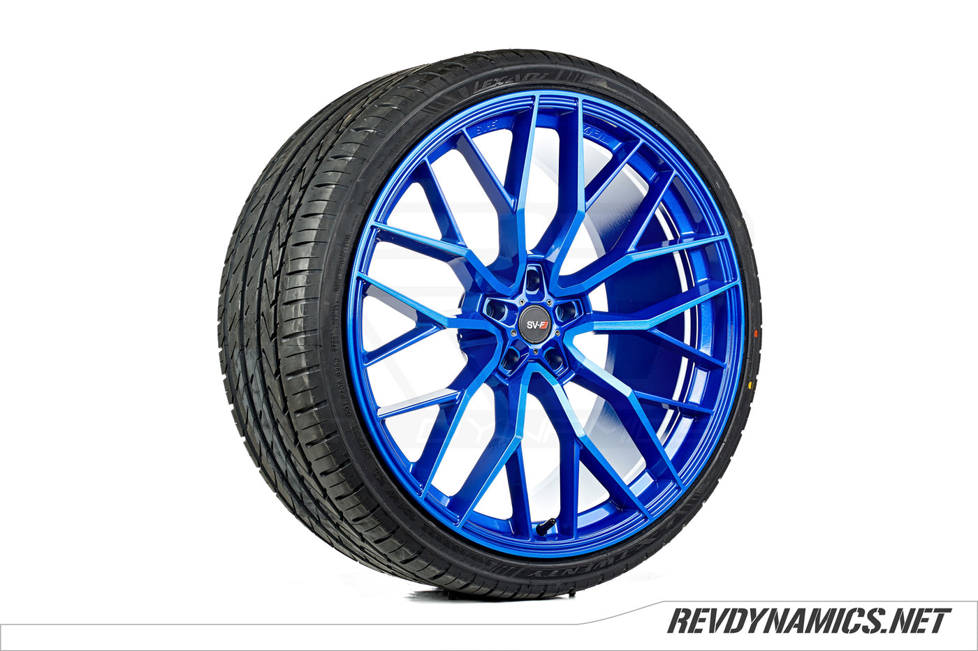 Savini SV-F2 22" Rim Powdercoated Miami Blue and Stealth BluePolaris Slingshot colors 