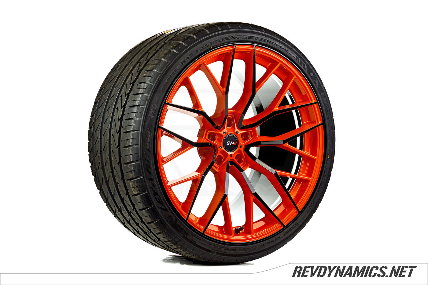 Savini SV-F2 20" Rim Powdercoated Desert Sky Orange and Black Polaris Slingshot colors 