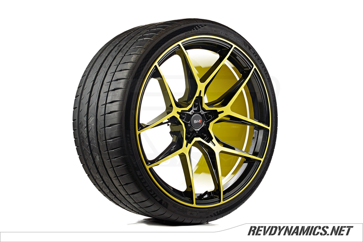 Savini SV-F5 21" Wheel in Accelerate Yellow and Black