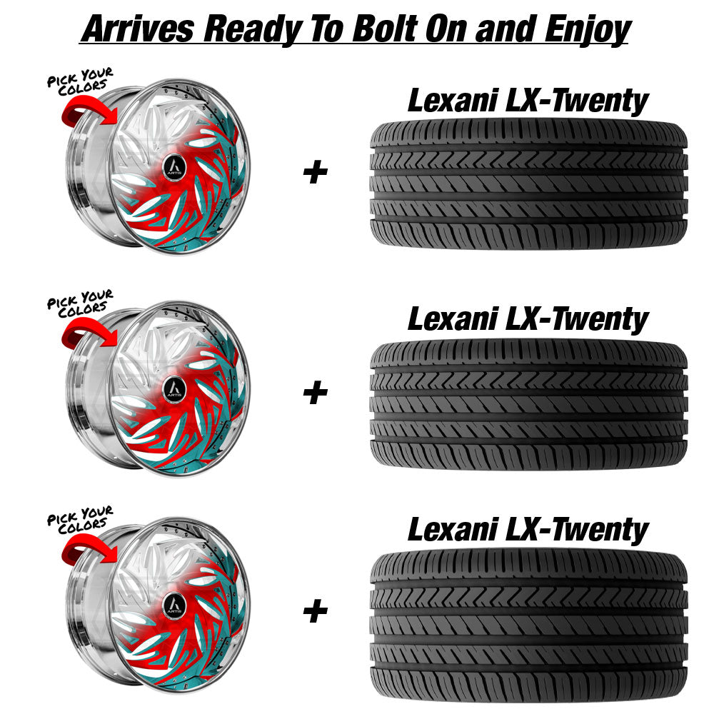 Polaris Slingshot Artis Macon XL Custom Finish Wheel and Tire Package