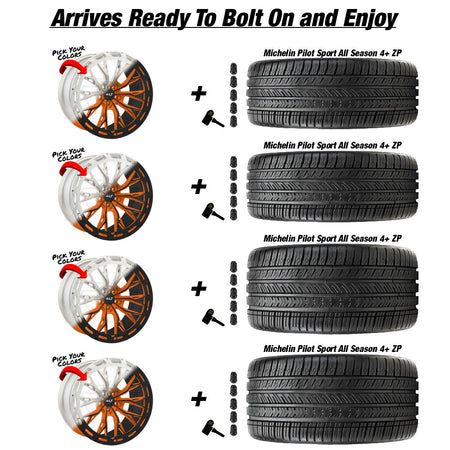 C8 Z06 E-Ray ALT Forged ALT10R 20in wheel and Michelin Pilot Sport All Season 4 ZP tire package