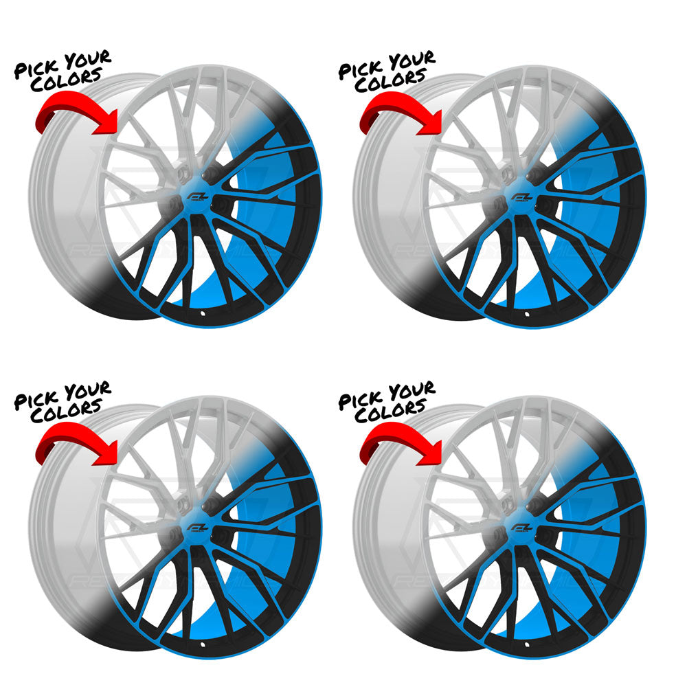 C8 Z06 E-Ray Renzo Forgedlite MC11 Custom Finish 20in wheel package