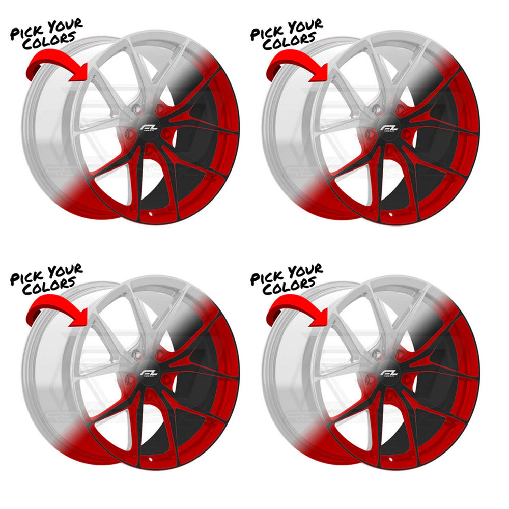 C8 Z06 E-Ray Renzo Forgedlite MC6 Custom Finish 20in wheel package