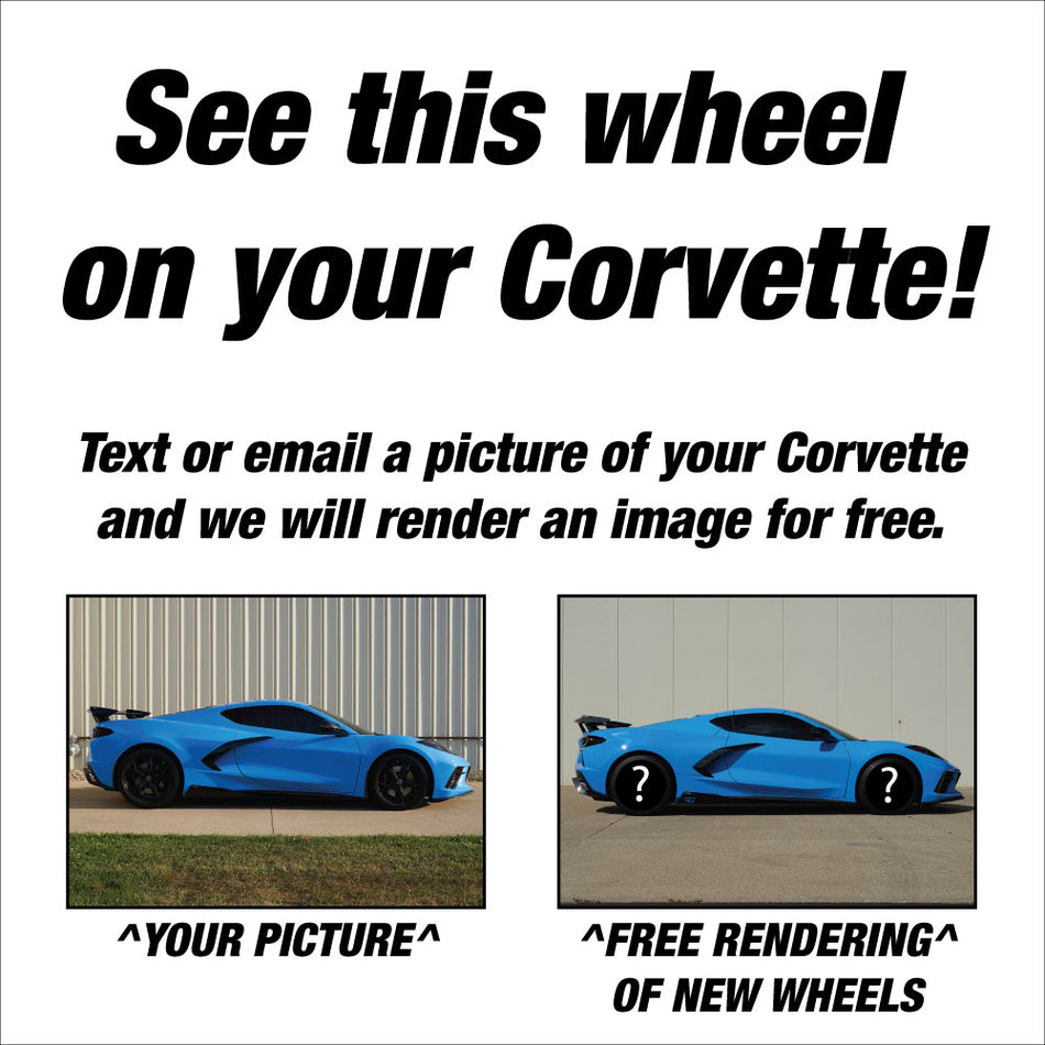 Cray Hammerhead C8 Corvette 20x9" Front 21x12" Rear Wheel and Tire Package