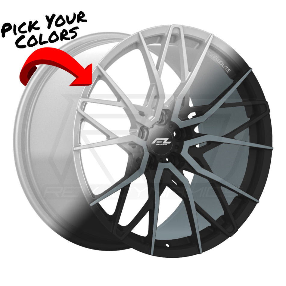 Forgedlite MC20 C8 Corvette ZR1 20x10" Front 21x13" Rear Wheel and Tire Package - Custom Finish