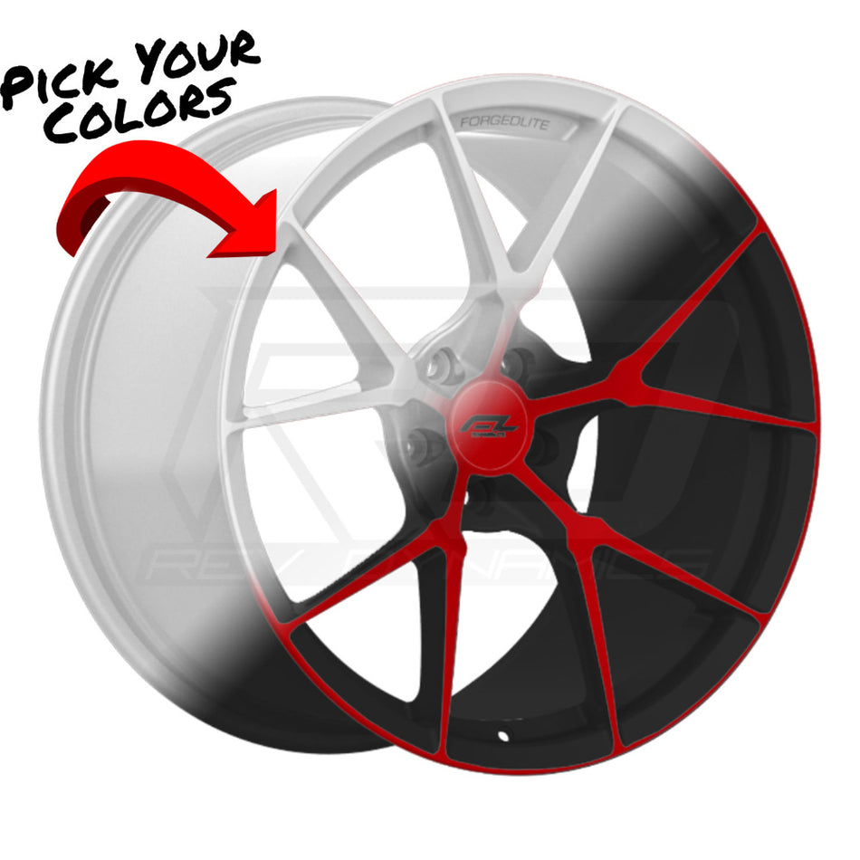 Forgedlite MC5 C8 Corvette ZR1 20x10" Front 21x13" Rear Wheel and Tire Package - Custom Finish