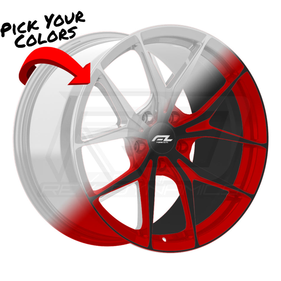 Forgedlite MC6 C8 Corvette ZR1 20x10" Front 21x13" Rear Wheel and Tire Package - Custom Finish