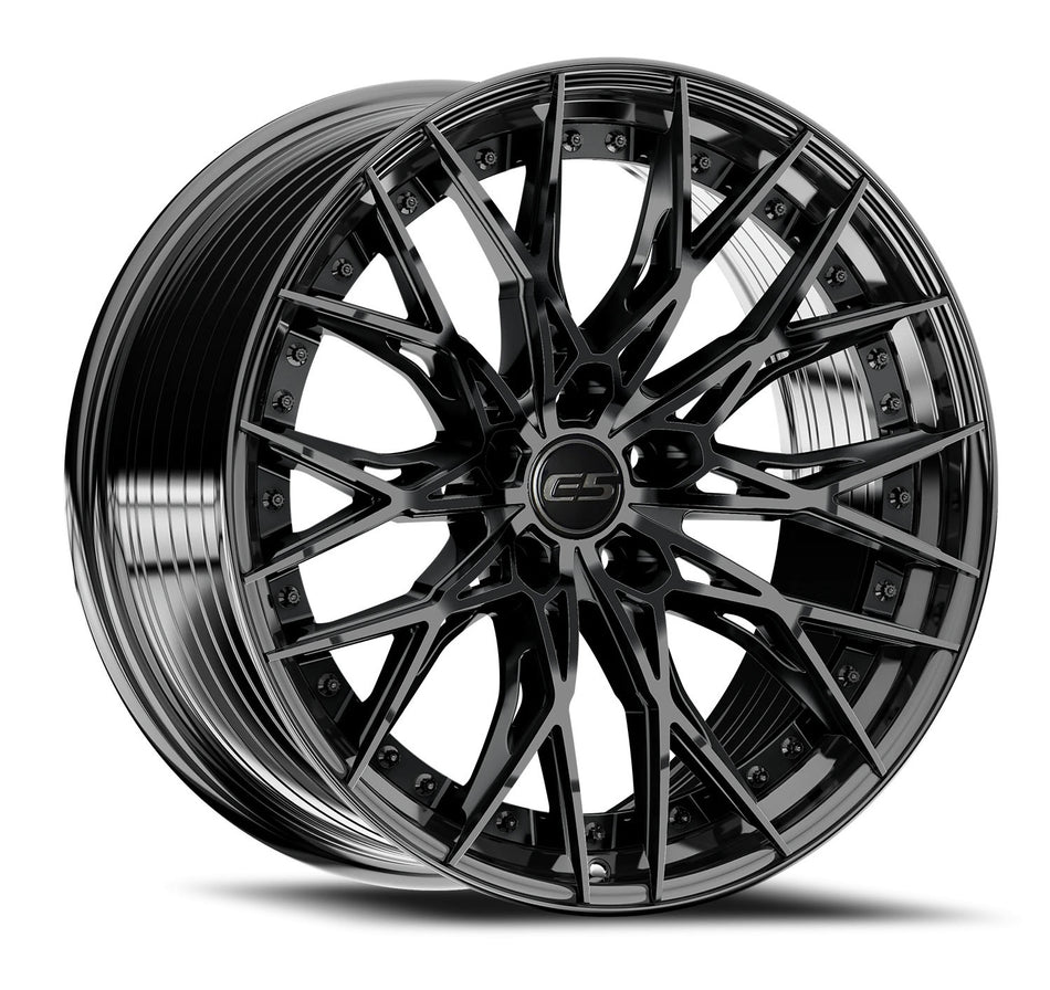 E5 Sebring 2p C8 Corvette 19" Front 20" Rear Wheel and Tire Package - Gloss Black