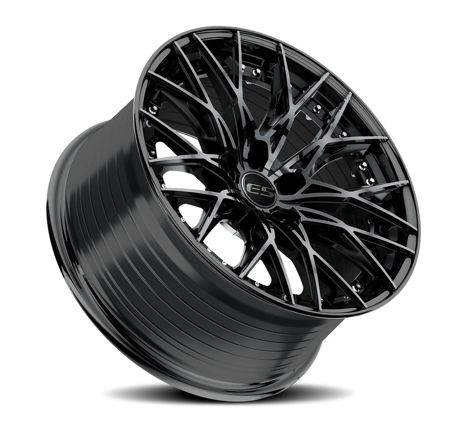 E5 Sebring 2p C8 Corvette 19" Front 20" Rear Wheel and Tire Package - Gloss Black