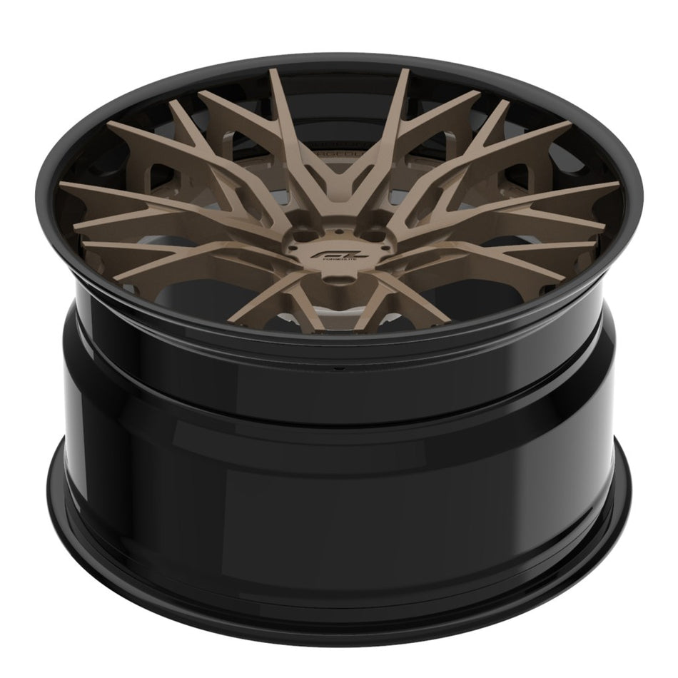 Forgedlite RS20 3pc C8 Corvette 20x9" Front 21x12" Rear Wheel and Tire Package - Bronze w/ Black Lip