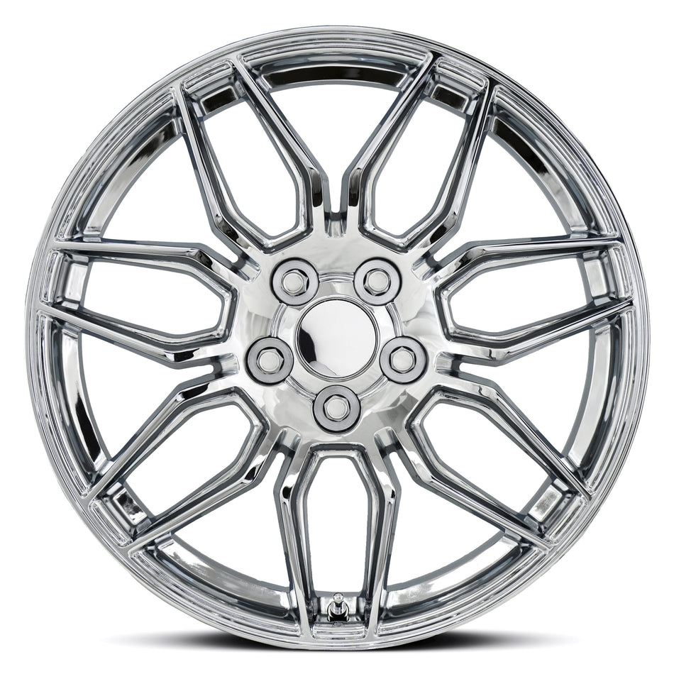 Factory Reproductions FR401F C7 Stingray Corvette 19" Front 20" Rear Wheel and Tire Package - Chrome