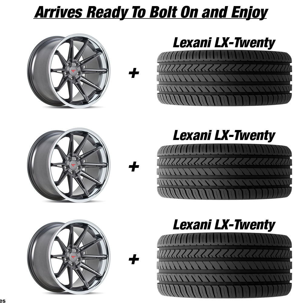 Polaris Slingshot Ferrada CM2 Matte Graphite Wheel and Tire Package