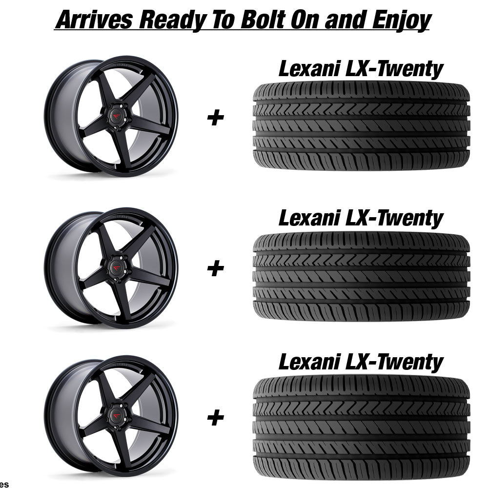 Polaris Slingshot Ferrada FR3 Matte Black wGloss Black Lip Wheel and Tire Package