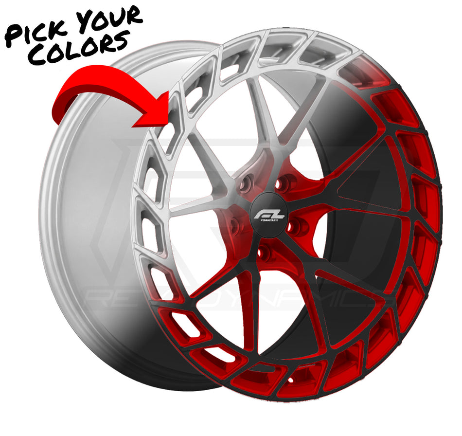 Forgedlite TF5 C8 Corvette Z06 20x10" Front 21x13" Rear Wheel and Tire Package