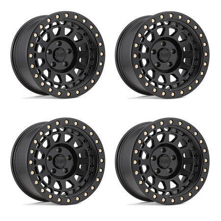 Jeep Gladiator Black Rhino Primm Matte Black w Brass Bolts 20in wheel package