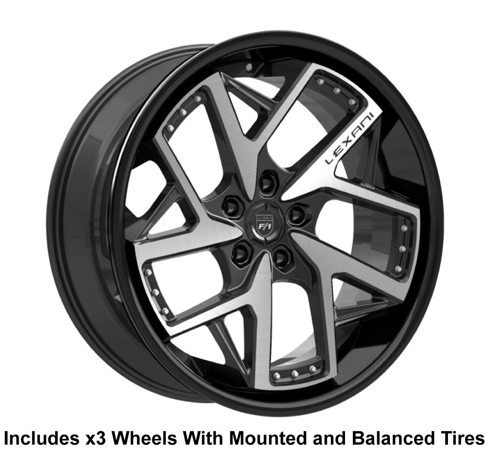 Lexani Devo Slingshot 20" Front 22" Rear Wheel and Tire Package - Rev Dynamics
