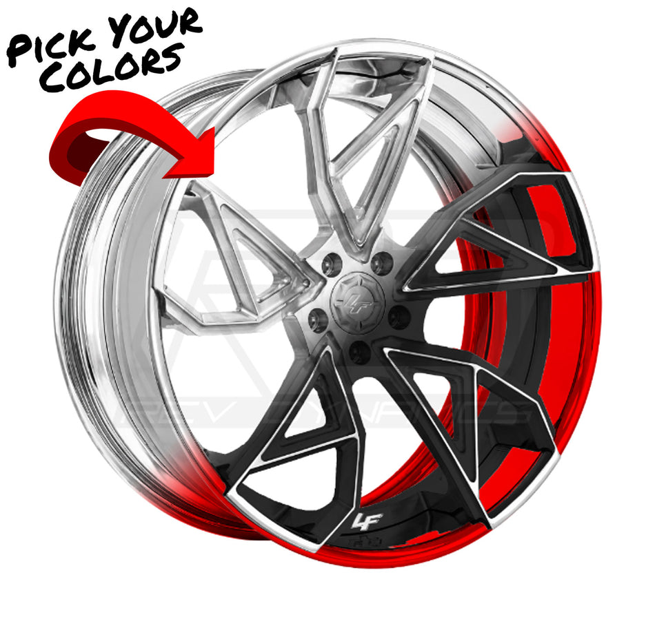 Lexani LZ-787 Forged Slingshot 22" Front and 22" Rear Wheel and Tire Package