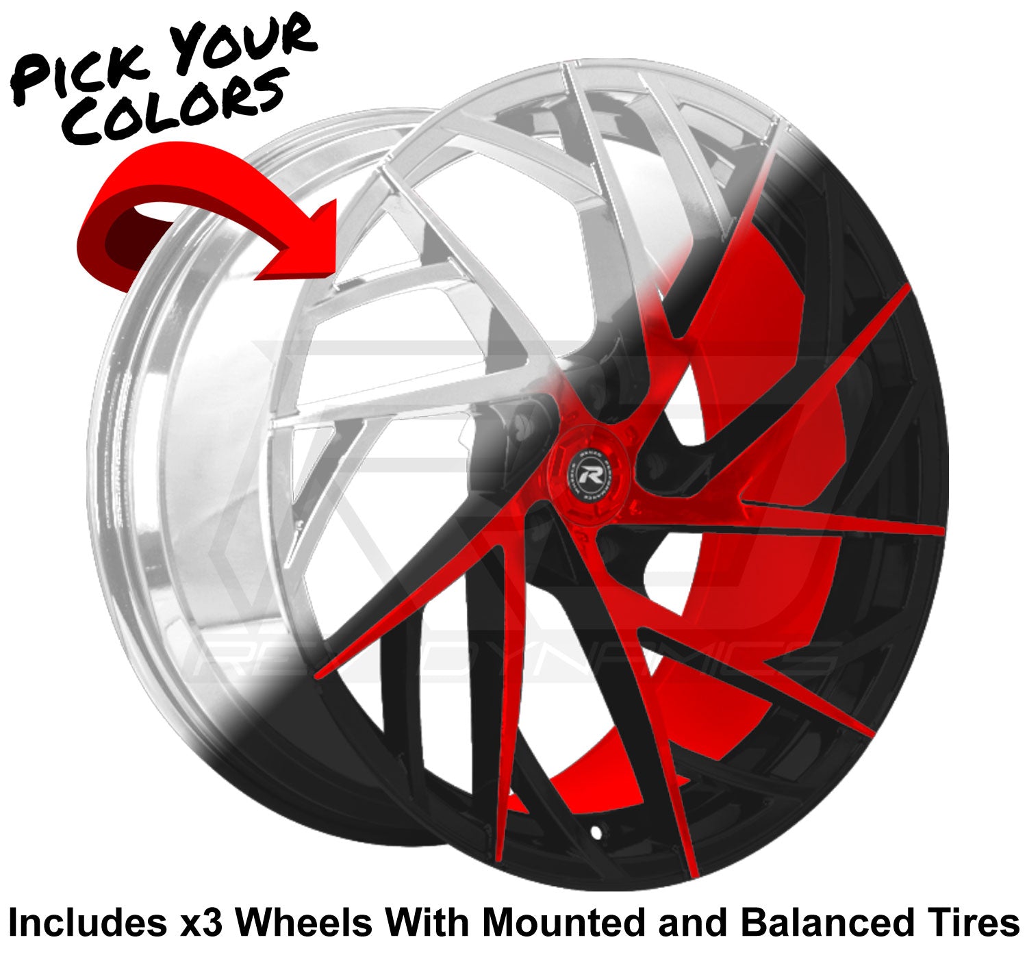 Red and Black Two Toned Polaris Slingshot Wheel