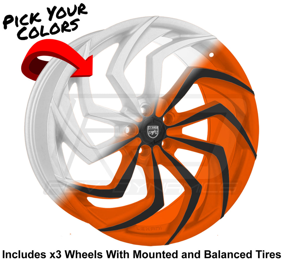 Lexani Shadow Slingshot 24" Wheel and Tire Package - Rev Dynamics