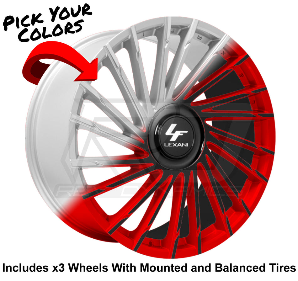 Lexani Wraith XL Slingshot 22" Wheel and Tire Package - Rev Dynamics
