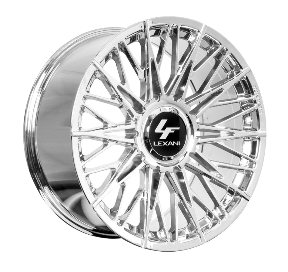 Lexani Newport-XL Tesla Model 3 20" Front and Rear Wheel and Tire Package - Chrome