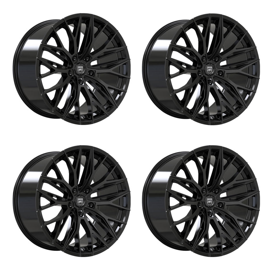 Lexani Aries Gloss Black Corvette C8 Wheel Package