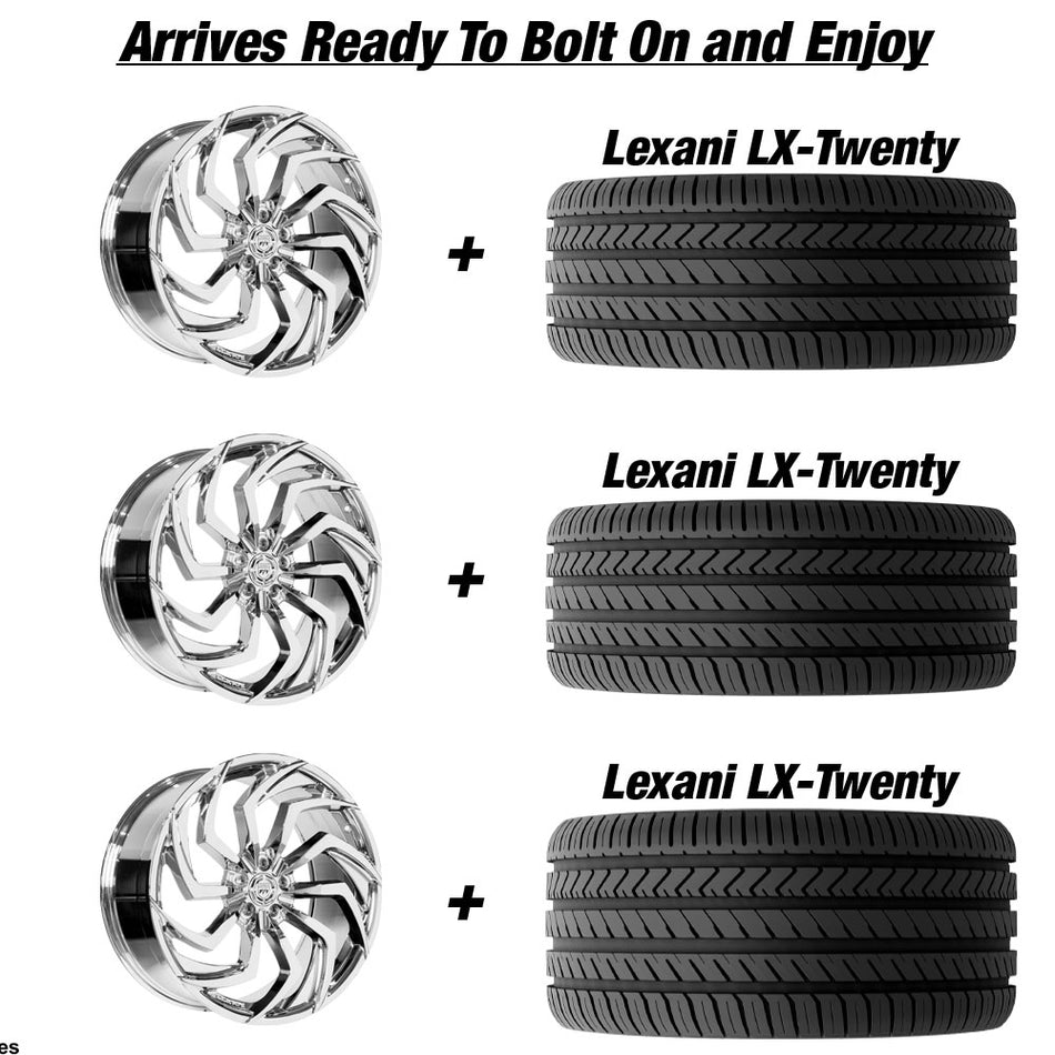 Lexani Shadow Slingshot 24" Wheel and Tire Package