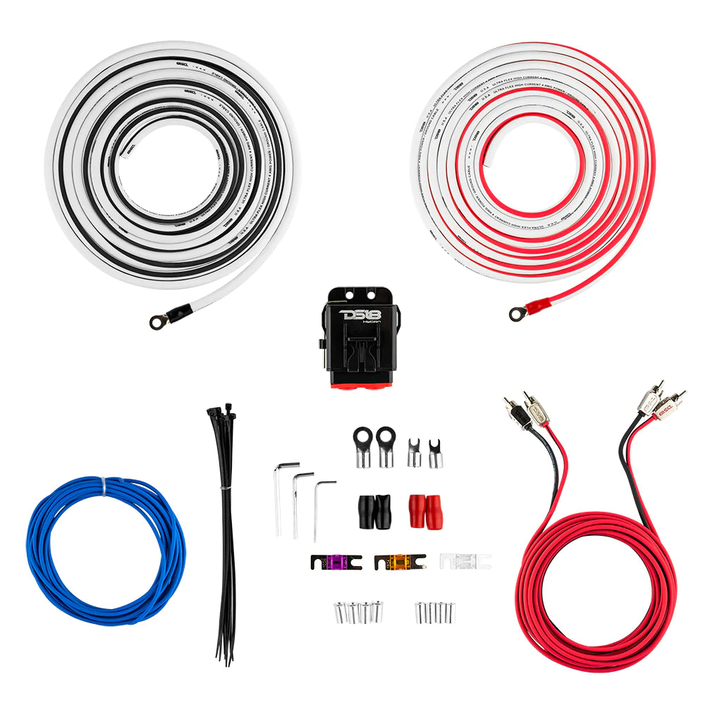 DS18 Marine Tinned OFC Amplifier Installation Kit 4-GA - Rev Dynamics