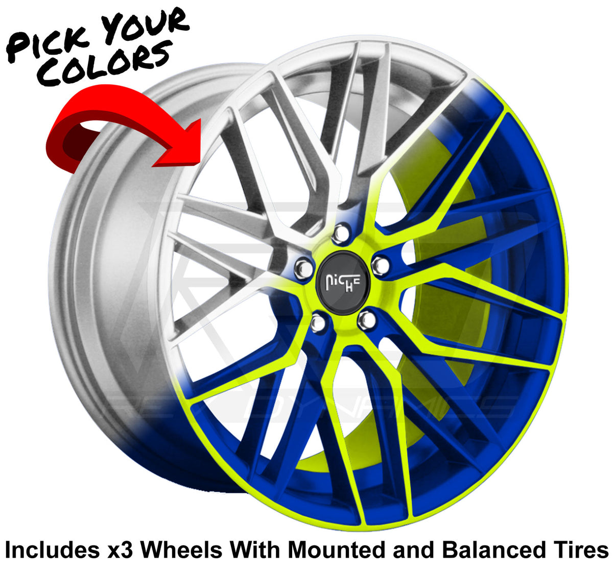 Niche Gamma 20" Slingshot Wheel and Tire Package - Rev Dynamics