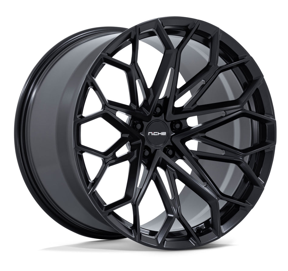 Niche Manta C8 Corvette 20x9" Front 21x12" Rear Wheel and Tire Package - Matte Black