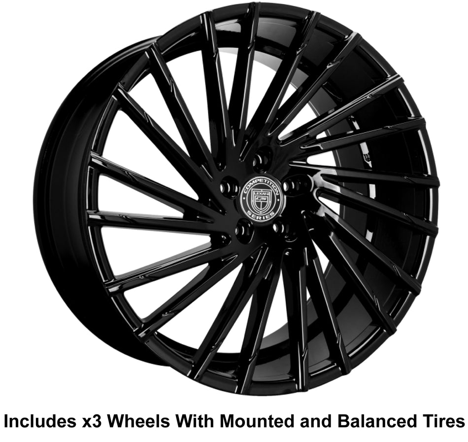 Lexani Wraith Slingshot 22" Front 24" Rear Wheel and Tire Package