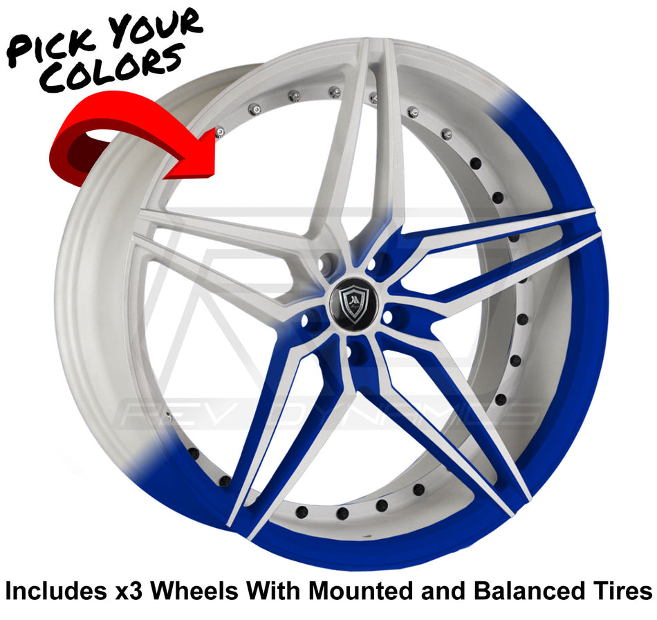 Marquee m3259 Slingshot 22" Wheel and Tire Package - Rev Dynamics