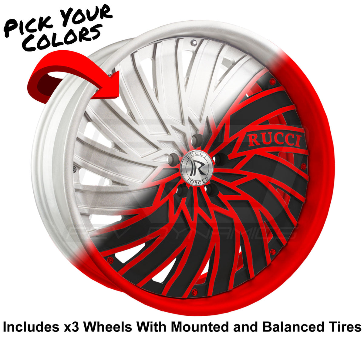Rucci Squad Slingshot 20" Wheel and Tire Package - Rev Dynamics