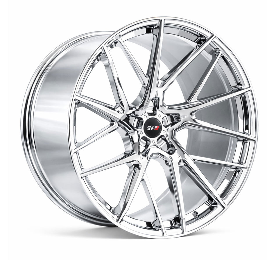 Savini SV-F6 C8 Corvette 20x9" Front 21x12" Rear Wheel and Tire Package - Chrome