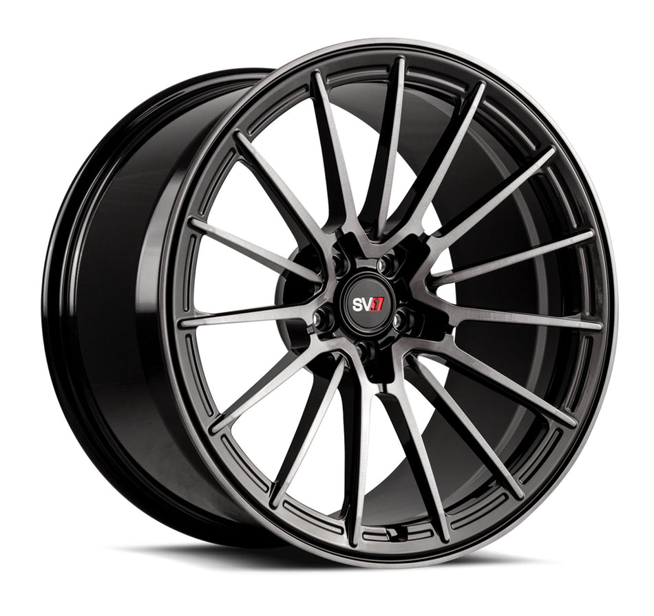 Savini SV1 R2 Slingshot 20" Super Wide Rear (345 or 335) Wheel and Tire Package - Gloss Black w/Double Dark Tint