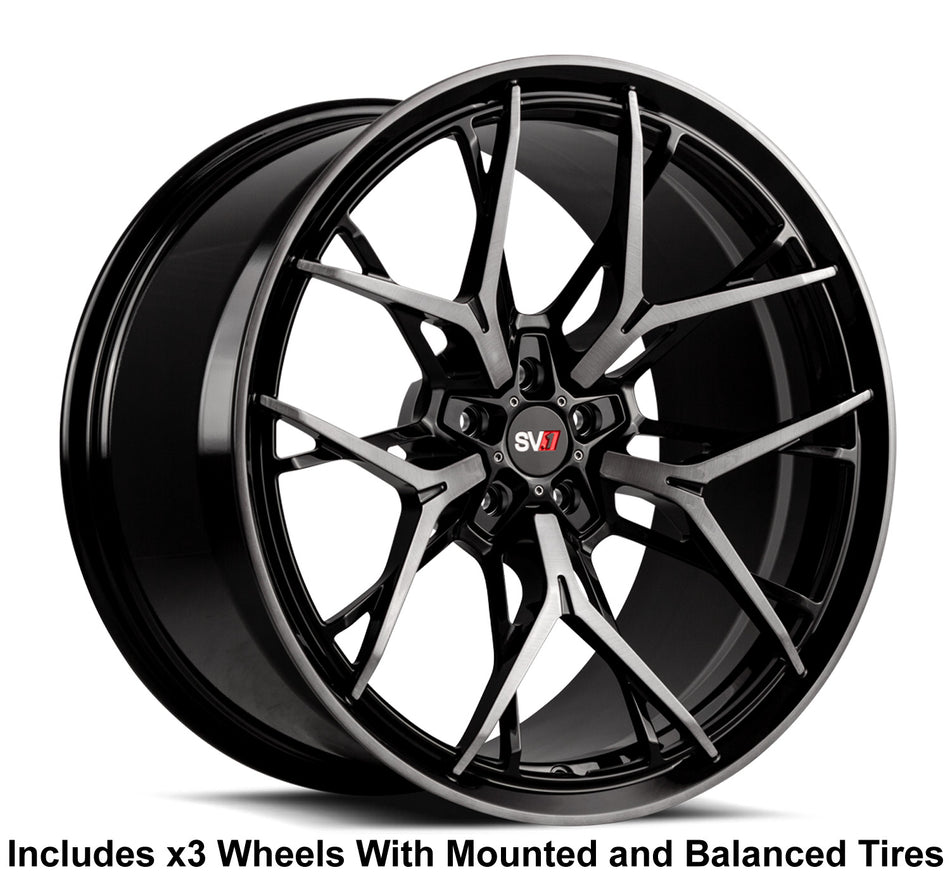 Savini SV1 R3 Slingshot 20" Super Wide Rear (345 or 335) Wheel and Tire Package