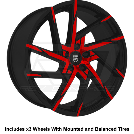 Polaris Slingshot Custom Powder Coated Wheel Red and Black