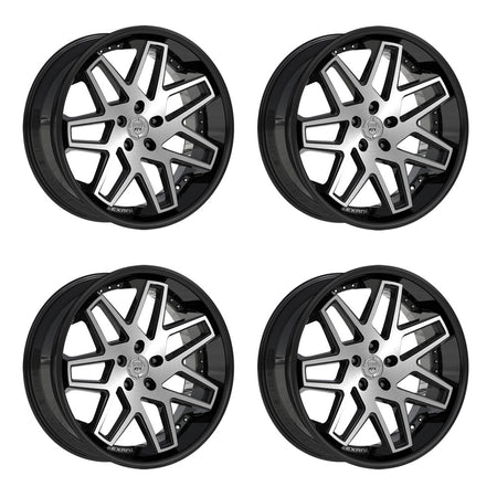 Tesla Model 3 Lexani Nova Gloss Black wMachined Face 20in wheel package