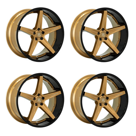 Tesla Model 3 Lexani Savage Bronze wBlack Lip 20in wheel package