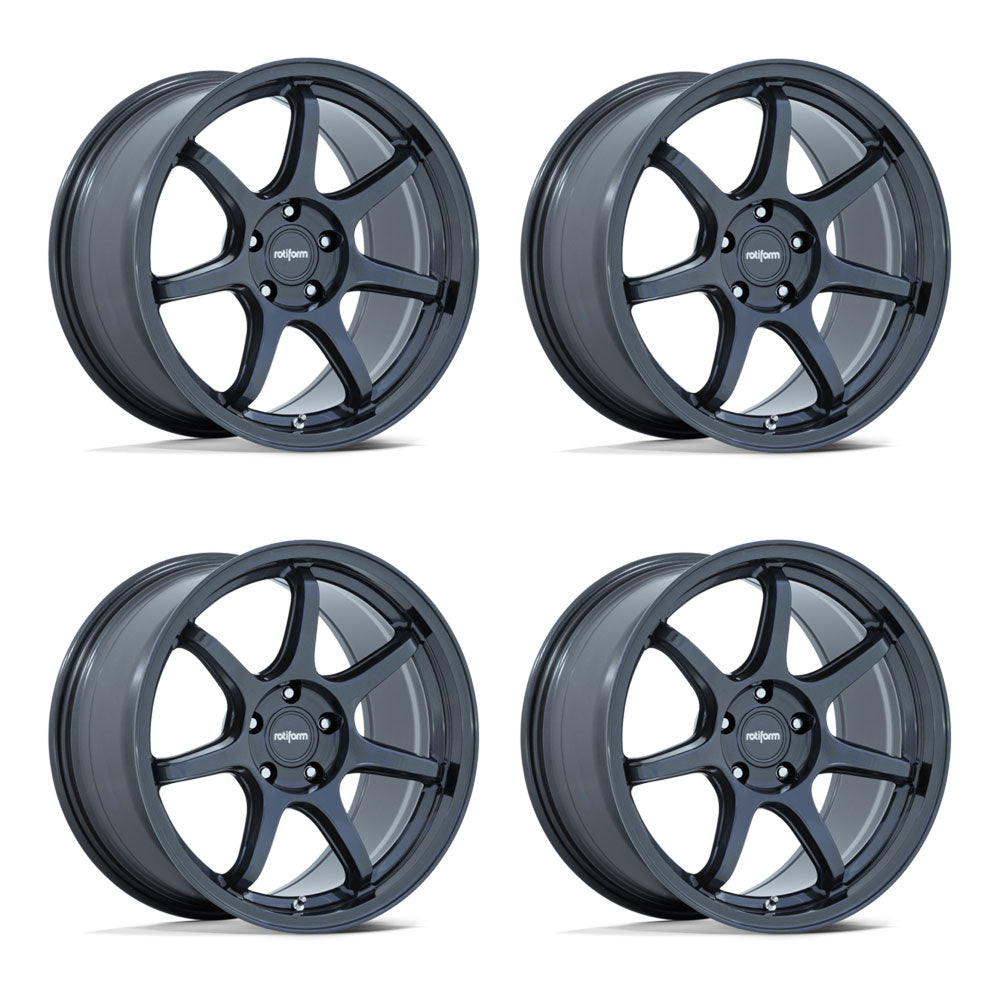 Tesla Model 3 Rotiform BPU Gloss Blue Gray 19 wheel and None tire package